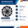 Kit 4 Calotas Aro 15 Preto e Prata Fiat Argo e Cronos 2022 Grid - Referência: 296CP-Pbp-E