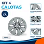 Kit 4 Calotas Aro 15 Prata Saveiro 2017 a 2018