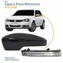 Kit Capa Com Pisca Retrovisor Vw Golf 2013 2014 Liso Lado Esquerdo Motorista