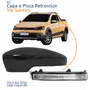 Kit Capa Com Pisca Retrovisor Vw Saveiro G6 2013 2014 2015 2016 Liso Lado Esquerdo Motorista