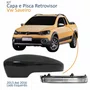 Kit Capa Com Pisca Retrovisor Vw Saveiro G6 2013 2014 2015 2016 Texturizado Lado Esquerdo Motorista