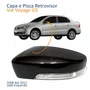 Kit Capa Com Pisca Retrovisor Vw Voyage G5 2008 2009 2010 2011 2012 Liso Lado Esquerdo Motorista