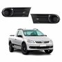 Kit de Grade Parachoque Vw Saveiro G5 2010 Até 2013 Sem Furo Preta