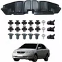 KIT Defletor Central Parachoque Dianteiro Toyota Corolla 2003 Até 2008 + Presilhas