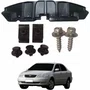 KIT Defletor Central Parachoque Dianteiro Toyota Corolla 2003 Até 2008 + Presilhas