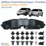 KIT Defletor Central Parachoque Dianteiro Toyota Corolla Fielder 2003 Até 2008 + Presilhas