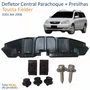 KIT Defletor Central Parachoque Dianteiro Toyota Fielder 2003 Até 2008 + Presilhas