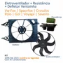 Kit Eletroventilador + Defletor Ventoinha Vw Fox Spacefox Polo 2006 Até 2012 Gol Voyage Saveiro 2009 Até 2021 Com Resistência