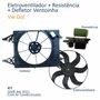 Kit Eletroventilador + Defletor Ventoinha Vw Gol 2009 Até 2021 Com Resistência