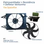 Kit Eletroventilador + Defletor Ventoinha Vw Spacefox 2006 Até 2012 Com Resistência