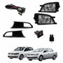 Kit Farol Auxiliar de Milha Gol G6 Voyage G6 2013 até 2016 Moldura Cromada Botão Original