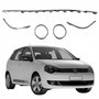Kit Friso Cromado Parachoque Vw Polo 2012 Até 2016 - 05 Peças