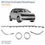 Kit Friso Cromado Parachoque Vw Polo 2012 Até 2016 - 05 Peças