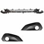 Kit Grade Parachoque Dianteiro Peugeot 208 2017 2018 2019 2020 Central E Milha Com Furo Friso Preto