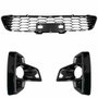 Kit Grade Parachoque Dianteiro Toyota Hilux Srv 2018 2019 2020 Central E Milha Black Piano