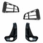 Kit Grade Parachoque Dianteiro Toyota Hilux Srv 2021 2022 2023 Central E Milha Preto Texturizado
