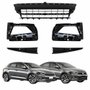 Kit Grade Parachoque Dianteiro Vw Polo Virtus 2017 Até 2020 Central Milha Com Furo E Friso Inferior