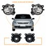 Kit Grades Parachoque Lado Direito e Lado Esquerdo + Par de Farol de Milha Vw Gol G5 2008 Até 2012