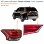 KIT Lanterna Traseira Mitsubishi Outlander 2016 Até 2020 Tampa + Canto Lado Esquerdo Motorista