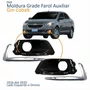 Kit Moldura Grade Farol Auxiliar Gm Cobalt 2016 2017 2018 2019 2020 Com Furo Friso Cromado