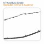 Kit Moldura Grade Radiador Gm Onix Prisma 2017 2018 2019 Inferior Superior Cinza