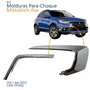 Kit Moldura Parachoque Dianteiro Mitsubishi Asx 2017 Até 2022 Superior Inferior Cromado Lado Direito Passageiro