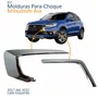 Kit Moldura Parachoque Dianteiro Mitsubishi Asx 2017 Até 2022 Superior Inferior Cromado Lado Esquerdo Motorista