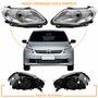 Kit Par de Farol Cromado + Par de Farol de Milha Vw Gol G5 2008 Até 2012