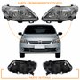 Kit Par de Farol Cromomix Foco Duplo + Par de Farol de Milha Vw Gol G5 2008 Até 2012