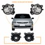 Kit Par de Farol Cromomix Foco Duplo + Par de Farol de Milha Vw Gol G5 2008 Até 2012