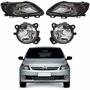 Kit Par de Farol Máscara Negra + Par de Farol de Milha Vw Gol G5 2008 Até 2012