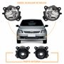 Kit Par de Farol Máscara Negra + Par de Farol de Milha Vw Gol G5 2008 Até 2012