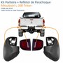 Kit Ponteira + Refletor do Parachoque Traseiro Mitsubishi L-200 Triton 2008 Até 2014 Lado Direito Passageiro e Lado Esquerdo Motorista
