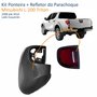 Kit Ponteira + Refletor do Parachoque Traseiro Mitsubishi L-200 Triton 2008 Até 2014 Lado Esquerdo Motorista