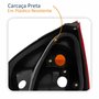 Lanterna Fiat Palio G2 2001 Até 2004 Tricolor Carcaça Preta Lado Esquerdo Motorista