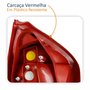 Lanterna Fiat Palio G2 2001 Até 2004 Tricolor Carcaça Vermelha Lado Direito Passageiro