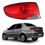 Lanterna Traseira Fiat Siena G4 2008 Até 2013 Canto Bicolor Lado Esquerdo Motorista