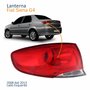 Lanterna Traseira Fiat Siena G4 2008 Até 2013 Canto Bicolor Lado Esquerdo Motorista