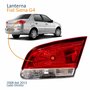 Lanterna Traseira Fiat Siena G4 2008 Até 2013 Tampa Bicolor Lado Direito Passageiro