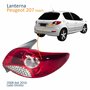 Lanterna Traseira Peugeot 207 Hatch 2008 Até 2016 Bicolor Grade Cromada Lado Direito Passageiro