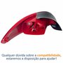 Lanterna Traseira Peugeot 207 Hatch 2008 Até 2016 Bicolor Grade Cromada Lado Direito Passageiro