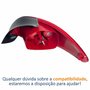 Lanterna Traseira Peugeot 207 Hatch 2008 Até 2016 Bicolor Grade Cromada Lado Esquerdo Motorista