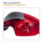 Lanterna Traseira Peugeot 207 Hatch 2008 Até 2016 Bicolor Grade Cromada Lado Esquerdo Motorista