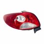 Lanterna Peugeot 207 Sedan 2009 Até 2015 Bicolor Cristal Grade da Ré Cromada Lado Esquerdo Motorista