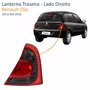 Lanterna Renault Clio 2013 Até 2016 Fumê Carcaça Preta Lado Direito Passageiro