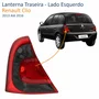 Lanterna Renault Clio 2013 Até 2016 Fumê Carcaça Preta Lado Esquerdo Motorista
