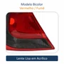 Lanterna Renault Clio 2013 Até 2016 Fumê Carcaça Preta Lado Esquerdo Motorista