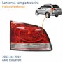 Lanterna Tampa Traseira Fiat Palio Weekend 2013 Até 2019 Lado Esquerdo Motorista