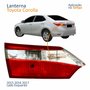 Lanterna Traseira Toyota Corolla 2015 2016 2017 Tampa Bicolor Sem Led Lado Esquerdo Motorista