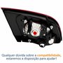 Lanterna Traseira Fiat Siena G4 2008 Até 2013 Tampa Bicolor Lado Direito Passageiro